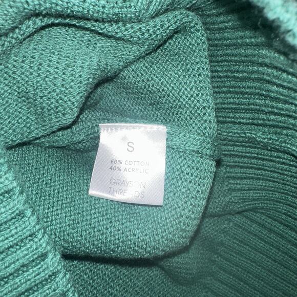 Grayson Threads Green Sweater with Yellow Accents - Picture 5 of 6